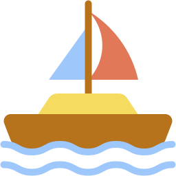 sailboat flat icon