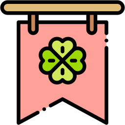 st. patricks day flag lineal color icon