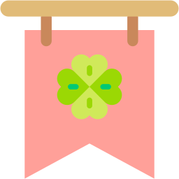 st. patricks day flag flat icon