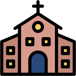 church lineal color icon