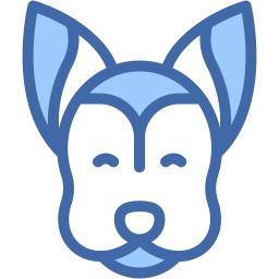 german shepherd two color icon