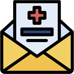 medical mail lineal color icon
