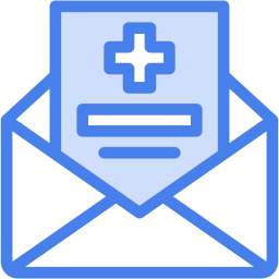 medical mail two color icon