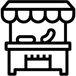 food stall line icon