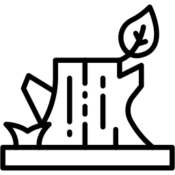 tree stump line icon