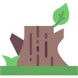tree stump flat icon