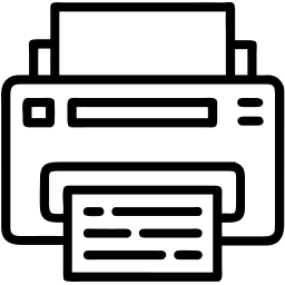 打印机 线条 图标
