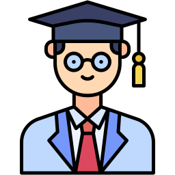 student lineal color icon