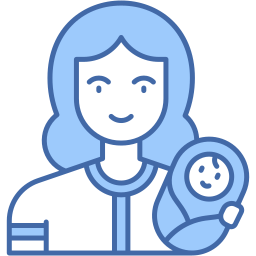 mother baby two color icon
