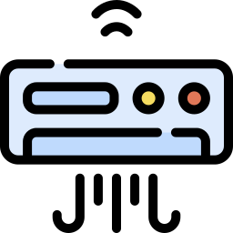 air conditioner lineal color icon