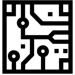 placa de circuito linha ícone