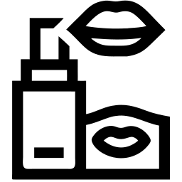 润唇膏 线条 图标