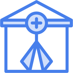 hospital two color icon