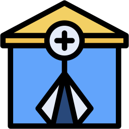 hospital lineal color icon