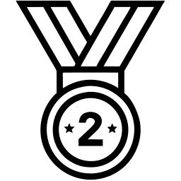 second place line icon