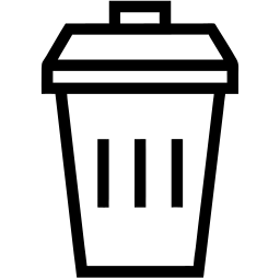 垃圾桶 线条 图标