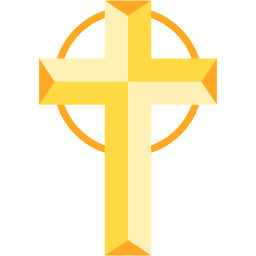 celtic cross flat icon