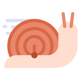 caracol veloz flat ícone
