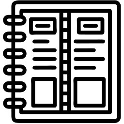 spiral notebook line icon