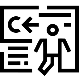 sortie ligne icône