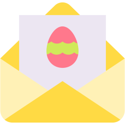 easter invitation flat icon