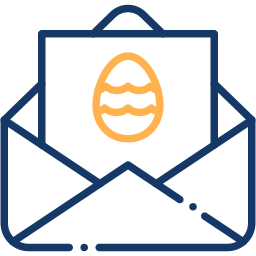 easter invitation two-color icon