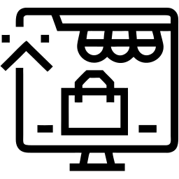 online shopping line icon