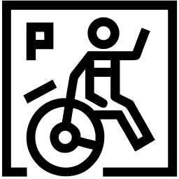 轮椅停车位 线条 图标