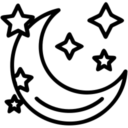 night sky line icon