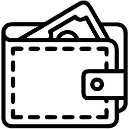 Geldbörse linie Icon