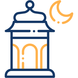 ramadan lantern two color icon