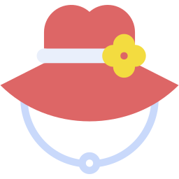 topi matahari datar ikon
