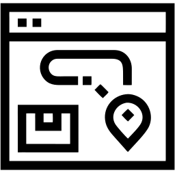shipment tracking line icon