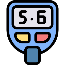 glucose meter lineal color icon