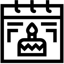 calendar birthday line icon