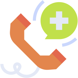 emergency call flat icon