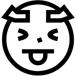 吐舌头表情 线条 图标