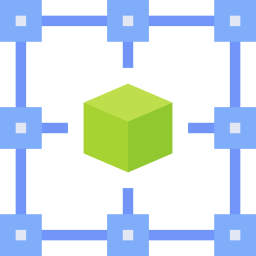 blockchain flat icon