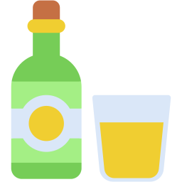 liquor bottle flat icon