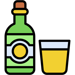 liquor bottle lineal color icon