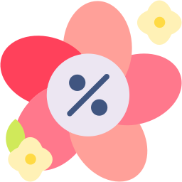 spring sale flat icon