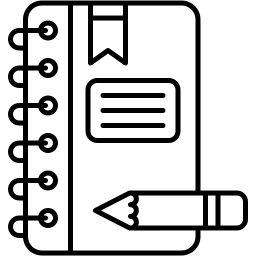 笔记本 线条 图标