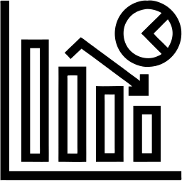 abnehmender Trend linie Icon