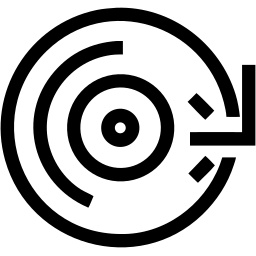 disque vinyle ligne icône