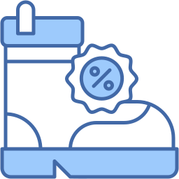 shoe sale two color icon