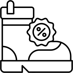 shoe sale line icon