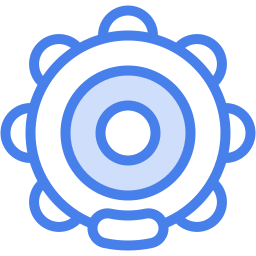 tambourine two color icon