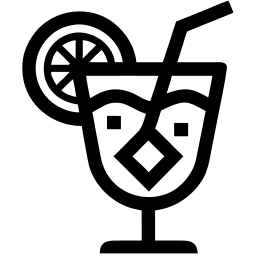 鸡尾酒 线条 图标