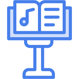 sheet music stand two color icon