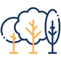 trees two-color icon